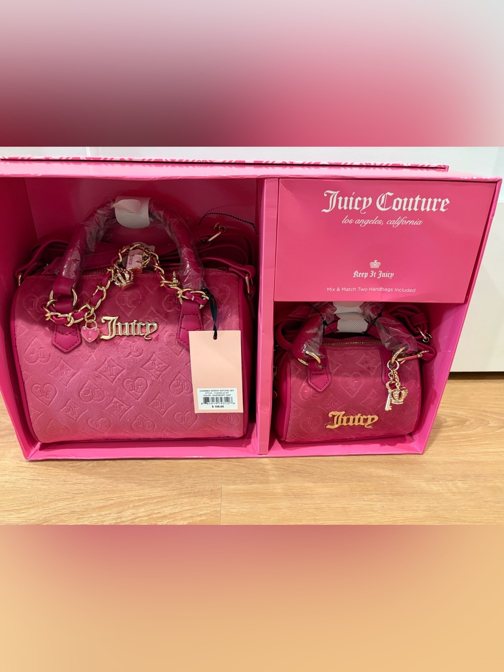Juicy couture charmed Speedy satchel set